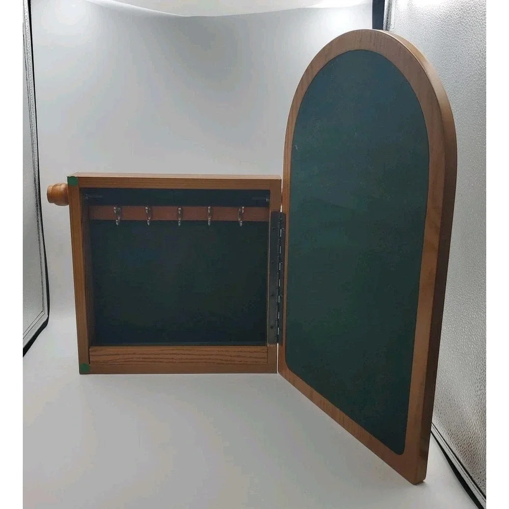Mirrored Jewelry Cabinet Armoire Wood Hidden Necklace Organizer Holder Heavy